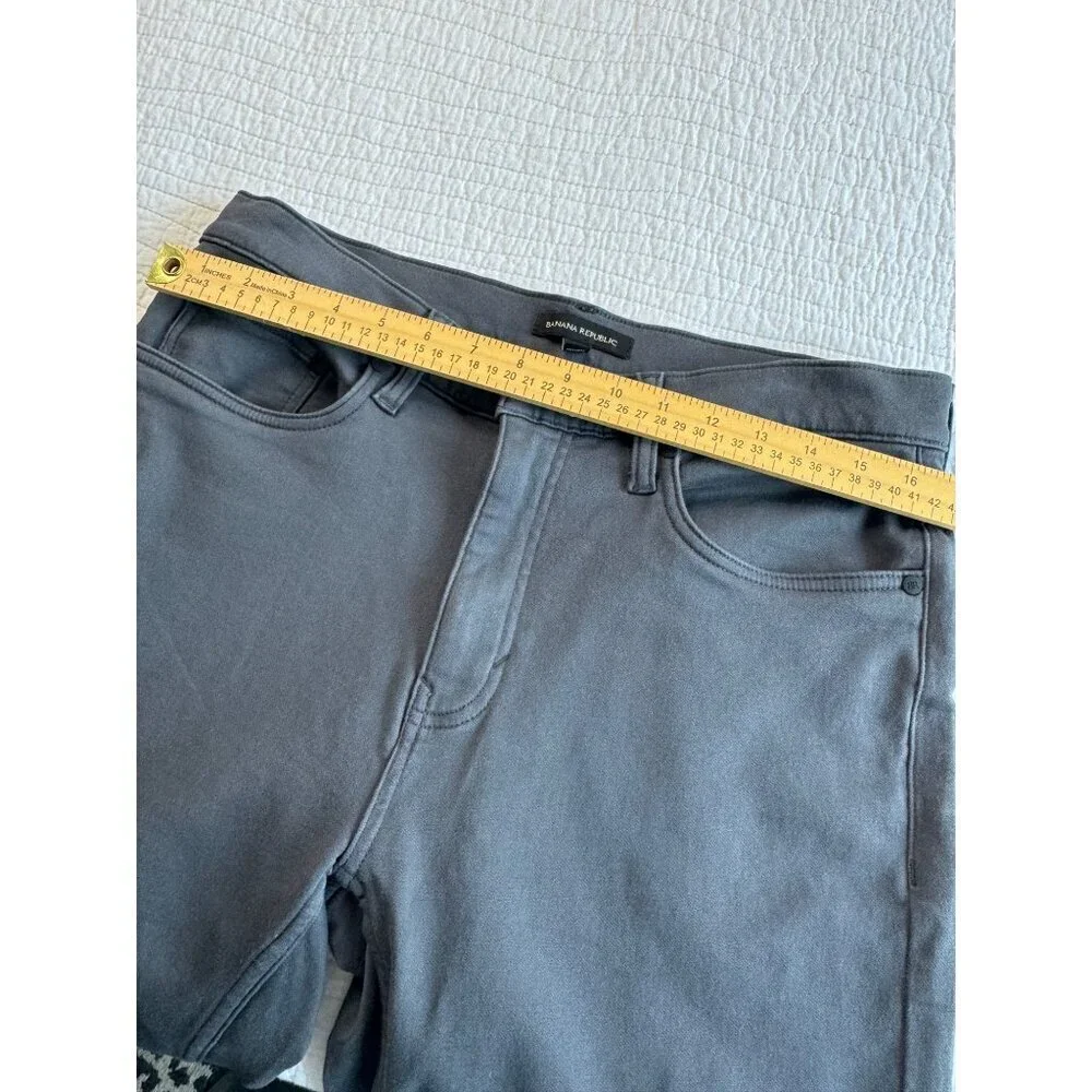 Banana Republic Mens Mid-Rise Casual Soft Pants 32WX30L Grey Stretchy - Picture 6 of 9